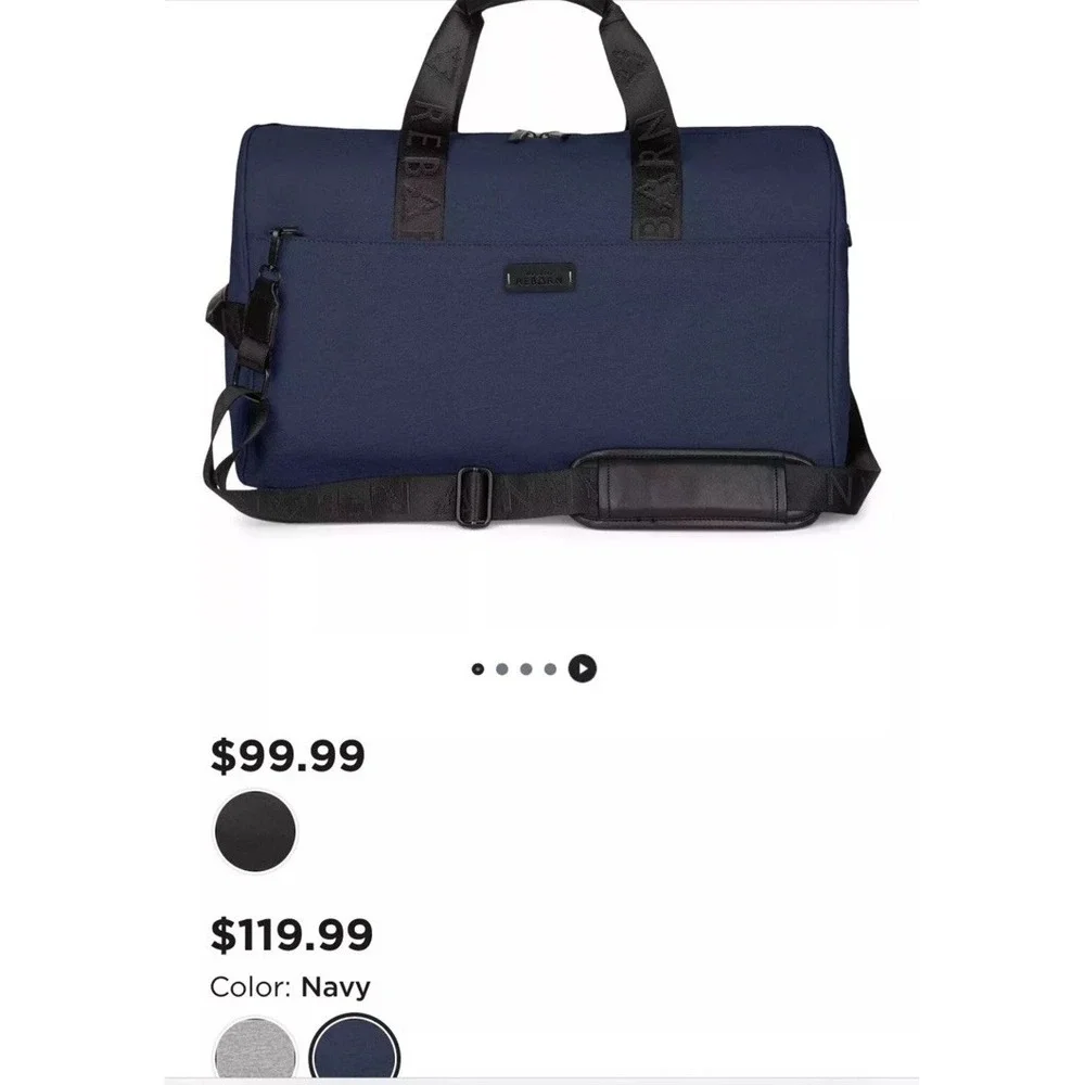 NEW Bugatti Reborn 2-in-1 Convertible Duffle Bag Backpack RFID Blocking‎ Navy